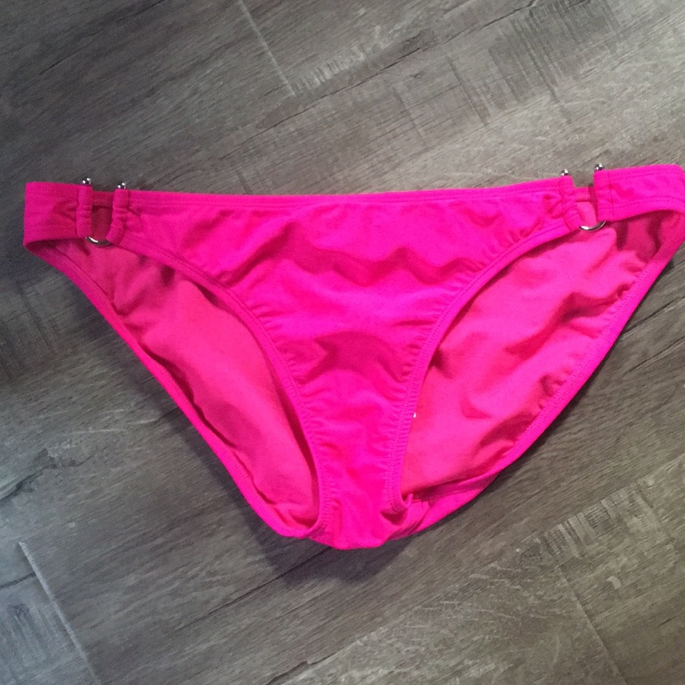 Bright pink bikini bottoms